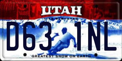 UT license plate D631NL