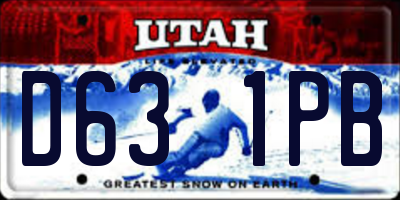 UT license plate D631PB