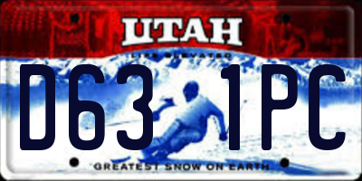 UT license plate D631PC