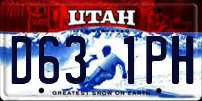 UT license plate D631PH