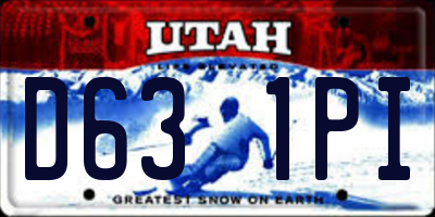 UT license plate D631PI