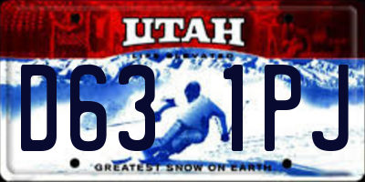 UT license plate D631PJ