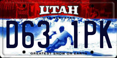 UT license plate D631PK