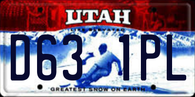 UT license plate D631PL
