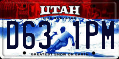 UT license plate D631PM