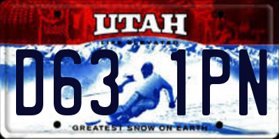 UT license plate D631PN