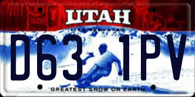 UT license plate D631PV