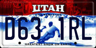 UT license plate D631RL