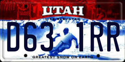 UT license plate D631RR