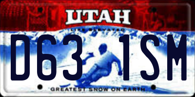 UT license plate D631SM