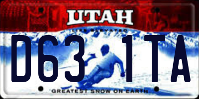 UT license plate D631TA