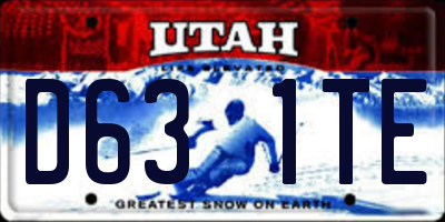 UT license plate D631TE
