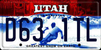 UT license plate D631TL