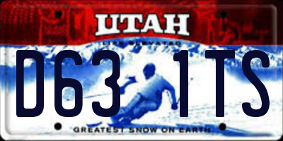 UT license plate D631TS