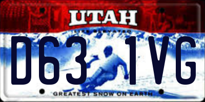 UT license plate D631VG