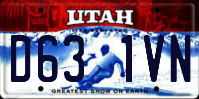 UT license plate D631VN