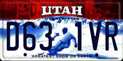 UT license plate D631VR