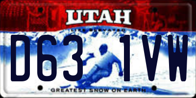 UT license plate D631VW