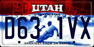 UT license plate D631VX