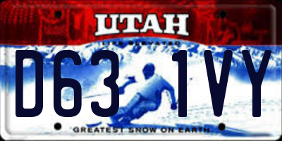 UT license plate D631VY