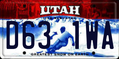 UT license plate D631WA