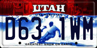 UT license plate D631WM