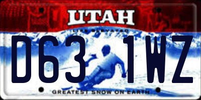 UT license plate D631WZ