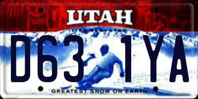 UT license plate D631YA