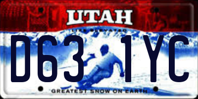 UT license plate D631YC