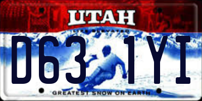 UT license plate D631YI