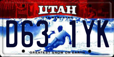 UT license plate D631YK
