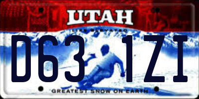 UT license plate D631ZI