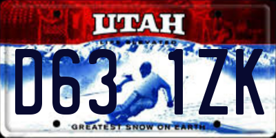 UT license plate D631ZK