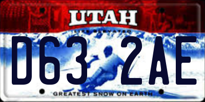 UT license plate D632AE