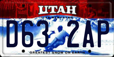 UT license plate D632AP