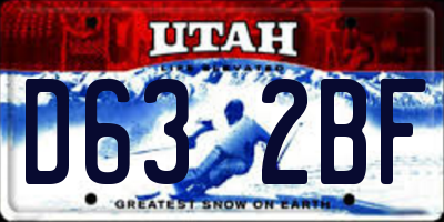 UT license plate D632BF