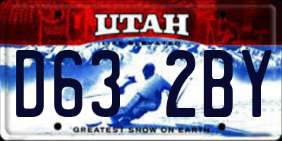 UT license plate D632BY