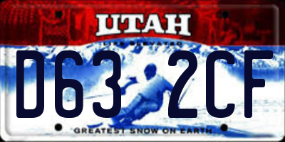 UT license plate D632CF