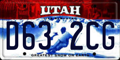 UT license plate D632CG