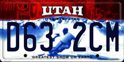 UT license plate D632CM