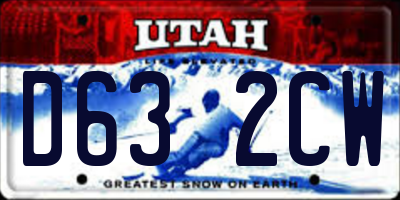 UT license plate D632CW