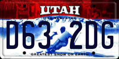 UT license plate D632DG