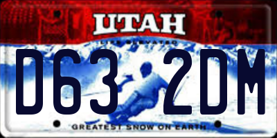 UT license plate D632DM