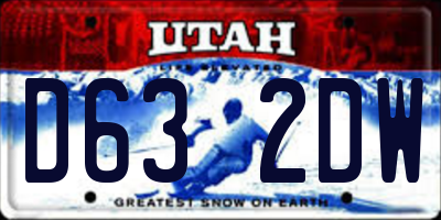 UT license plate D632DW