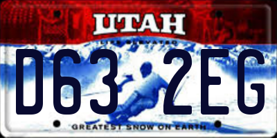 UT license plate D632EG