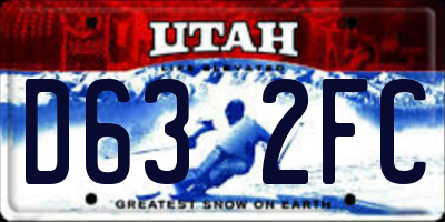 UT license plate D632FC