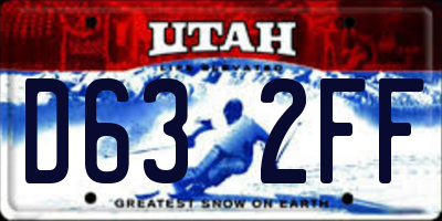UT license plate D632FF