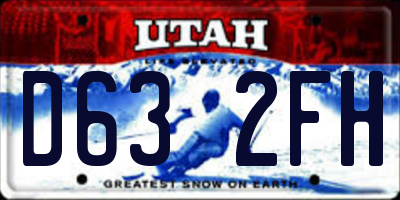 UT license plate D632FH