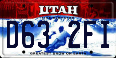 UT license plate D632FI