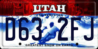UT license plate D632FJ